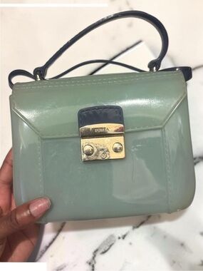 Furla EUC Mint Green Jelly Top-Handle Bag